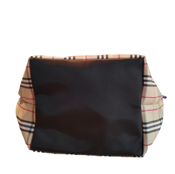Burberry London Blue Label Check Nylon & Leather Tote Bag - Picture 8 of 16